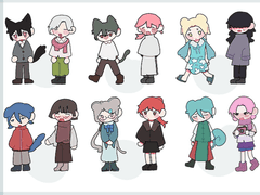 《한쪽만 변해봐!》 SD 2인 커미션