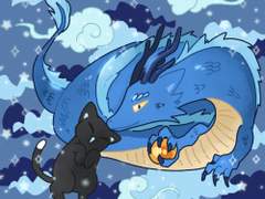 청룡과 고양이 박치기