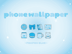 [무료 배포] 폼팜파랑💙 ver.2 휴대폰 배경화면+앱 아이콘 이미지
