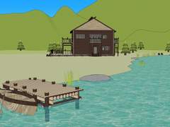 스케치업 무료배포 5 - 오두막 3종(내부 포함) * 자연배경 5종(사계절 있음)