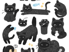 네로는 깜고 굿노트 스티커 무료공유