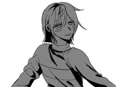 낙서 타입 흑백 커미션