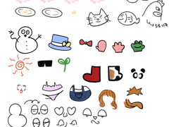 굿노트 스티커/눈사람 옷입히기/무료나눔