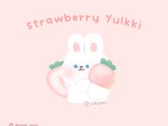 CHOMI│ios 딸기반쪽 율끼 카카오톡 테마 - 아이폰