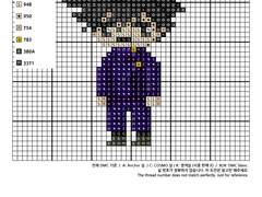 십자수 도안 - 주술회전 후시구로 메구미 Megumi Fushiguro