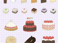 [Boradori] 🎂케이크 모두 모아 디지털 스티커🍰