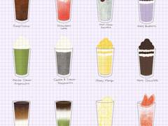 [Boradori] ☕️카페 음료 모두 모아 디지털 스티커✨