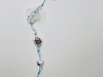 [비즈키링] 하얀 물고기 미니 후우링