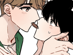 발렌타인데이에 초콜릿 키스하는 만화