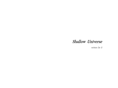 Shallow Universe