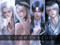 남캐주력 반실사 일러스트 커미션