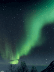 북극광의 반짝임