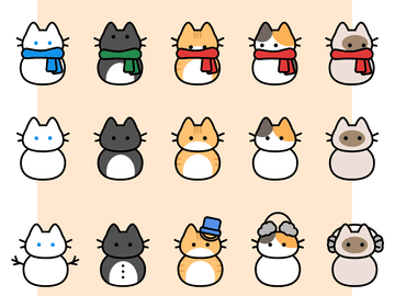 [굿노트 스티커]조랭이떡 고양이