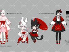 오마카세 의상디자인/캐디 설정화