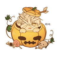 리퀘스트 *10월달만 개장합니다*호박안에 사람있어요 sd 그림 커미션