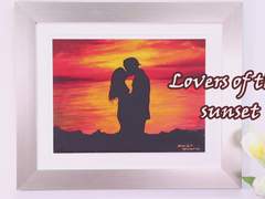 석양 커플 쉽게 그리기 - 아크릴페인팅 초급과정 꿀팁