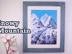 나이프 테크닉으로 그린, 눈 덮인 설산 풍경(3) - 아크릴페인팅