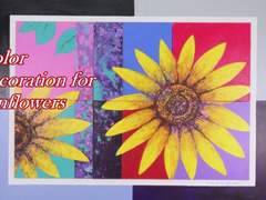 해바라기를 위한 컬러 데코레이션