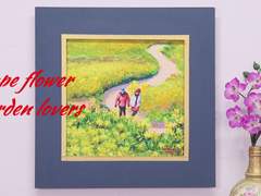 유채꽃밭 연인들 마음치유를 위한 힐링 풍경화