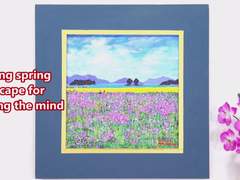 봄이 오는 길목, 남해안 풍경 - 초등학생도 따라 할 수 있는 아크릴페인팅