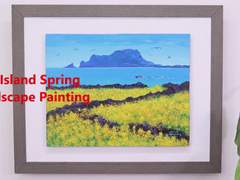 유채꽃이 넘실넘실 제주도 봄 풍경 - 초등학생도 따라 할 수 있는 아크릴페인팅 꿀팁