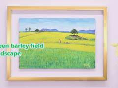 청보리밭 풍경 - 초등학생도 따라 할 수 있는 아크릴페인팅 꿀팁