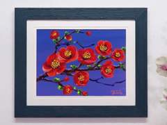 아크릴 물감으로 사군자를? 더군다나 유화처럼그린? 홍매화